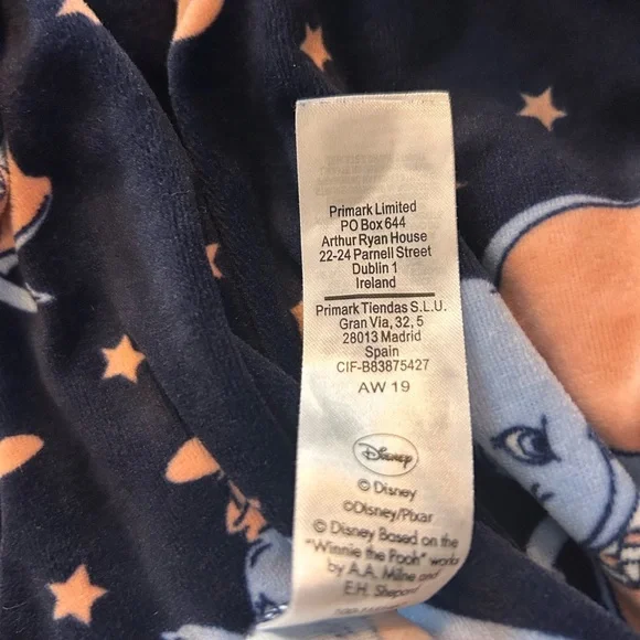 Disney Navy and Orange Dumbo Pajama Set Size S - Picture 8 of 9